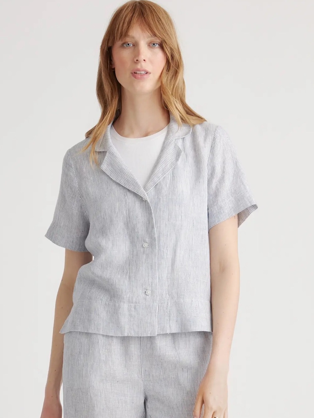 Quince 100% European Linen Short Sleeve Shirt Size Small